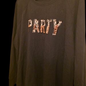 Torrid Black Sweater with Sequin Lettering